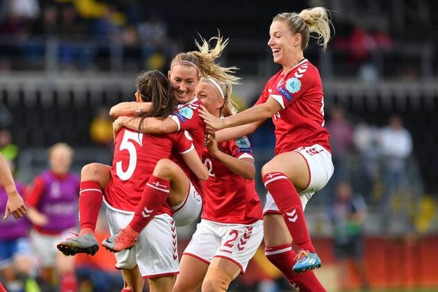 SOCCER - UEFA EURO EM Europameisterschaft Fussball 2017 BREDA,NETHERLANDS,03.AUG.17 - WOMEN SOCCER - UEFA Women s European Championship EM Europameisterschaft 2017, semifinal, Denmark vs Austria. Image shows the rejoicing of DEN. GEPAxpictures xFlorianxErtl