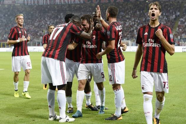 Db Milano 03 08 2017 - Europa League Milan-Craiova foto Daniele Byffa Image nella foto: esultanza gol Giacomo Bonaventura 