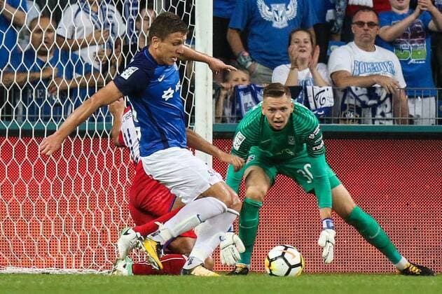 03.08.2017, Poznan , Lech Poznan - FC Utrecht , European football UEFA Europa League Lech Poznan - FC Utrecht , N Z Rafal Janicki (Lech), Matus Putnocky (Lech) , FOT. Adam Jastrzebowski newspix.pl --- Newspix.pl  20170803_awj_481