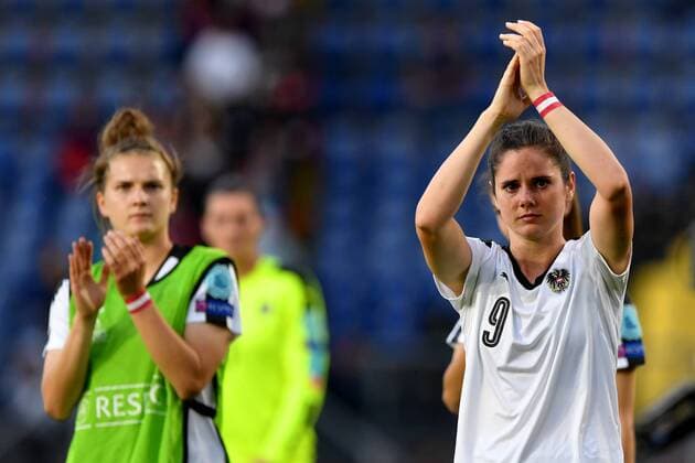 SOCCER - UEFA EURO EM Europameisterschaft Fussball 2017 BREDA,NETHERLANDS,03.AUG.17 - WOMEN SOCCER - UEFA Women s European Championship EM Europameisterschaft 2017, semifinal, Denmark vs Austria. Image shows the disappointment of Sarah Zadrazil (AUT). GEPAxpictures xFlorianxErtl