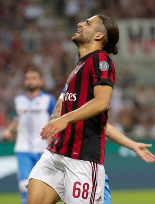 Ricardo Rodriguez looks dejected during the UEFA Europa League match between AC Milan and Universitatea Craiova at Stadio San Siro, Milan, Italy on 3 August 2017. Copyright: xRobertoxBreganix 16100017