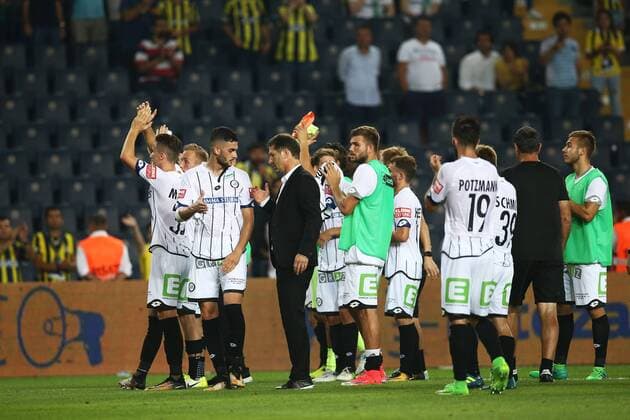 SOCCER - UEFA EL quali, Fenerbahce vs Sturm ISTANBUL,TURKEY,03.AUG.17 - SOCCER - UEFA Europa League qualification, Fenerbahce Istanbul vs SK Sturm Graz. Image shows the team of Sturm. GEPAxpictures xDanielxGoetzhaber