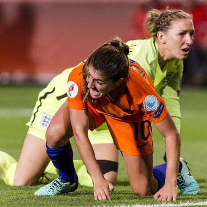 ENSCHEDE - 03-08-2017 , voetbal , WEURO 2017 halve finale , Stadion Grolsch Veste , seizoen 2017 2018 , Nederland - Engeland , Nederland speelster Danielle van de Donk viert haar doelpunt de 2-0 Nederland - Engeland  x1662066x