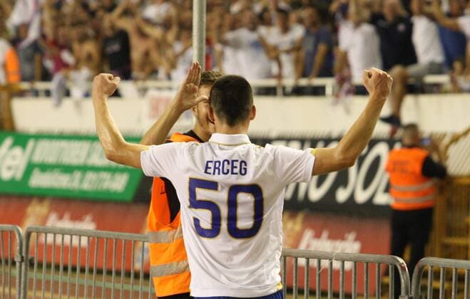 HNK Hajduk - Brondby 03.08.2017., stadium Poljud, Split, Croatia - UEFA Europa League, third qualifying round, second leg,HNK Hajduk - Brondby IF. Ante Erceg.  IvoxCagalj PIXSELL