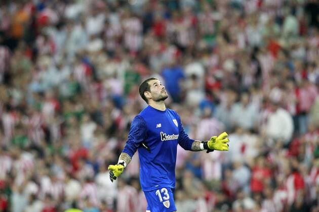 Athletic Club de Bilbao s Iago Herrerin celebrates goal during Europa League Third Qualifying Round, 2nd leg. August, 3rd.  (2017080398)