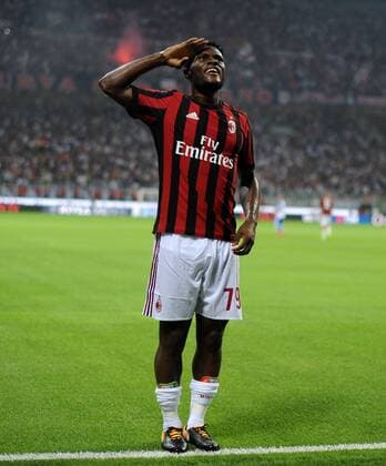 (170804) -- MILAN, Aug. 4, 2017 -- AC Milan s Frank Kessie reacts during the Europa League third qualifying round second leg soccer match against U Craiova at the San Siro Stadium in Milan, Italy, Aug. 3, 2017. AC Milan won 2-0. ) (SP)ITALY-MILAN-SOCCER-EUROPA LEAGUE-AC MILAN-CRAIOVA AlbertoxLingria 