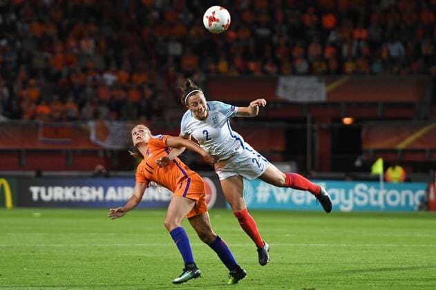 Netherlands Women v England Women UEFA Women s Euros 2017 Like Martens of Netherlands (left) and Demi Stokes of England (right) during the UEFA Women s Euros 2017 Semi-final match at De Grolsch Veste, Enschede Copyright: xKristianxKanex FIL-10476-0095 UK Newspapers OUT