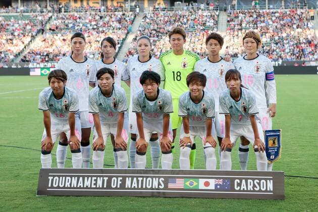 August 3, 2017 - Stubhub Center, California, United States - Carson, CA - Thursday August 03, 2017: Japan Starting Eleven prior to a 2017 Tournament of Nations match between the women s national teams of the United States (USA) and Japan (JPN) at the StubHub Center. Japan Starting Eleven - ZUMAt139 20170803_zaa_t139_235 Copyright: xMikexJanoszx