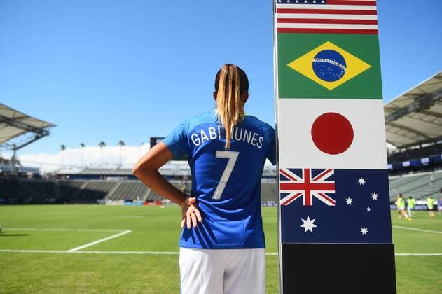August 3, 2017 - Stubhub Center, California, United States - Carson, CA - Thursday August 03, 2017: Gabi Nunes prior to a 2017 Tournament of Nations match between the women s national teams of Australia (AUS) and Brazil (BRA) at the StubHub Center. Gabi Nunes - ZUMAt139 20170803_zaa_t139_095 Copyright: xBradxSmithx
