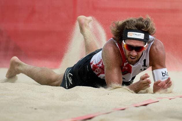 Beach volleyball Beachvolleyball - FIVB World Championships 2017 VIENNA,AUSTRIA,04.AUG.17 - BEACH VOLLEYBALL - FIVB World Championships, men. Image shows Aleksandrs Samoilovs (LAT). GEPAxpictures xMaticxKlansek