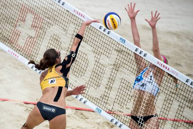 Beach volleyball Beachvolleyball - FIVB World Championships 2017 VIENNA,AUSTRIA,04.AUG.17 - BEACH VOLLEYBALL - FIVB World Championships, ladies. Image shows Kira Walkenhorst (GER). GEPAxpictures xMaticxKlansek