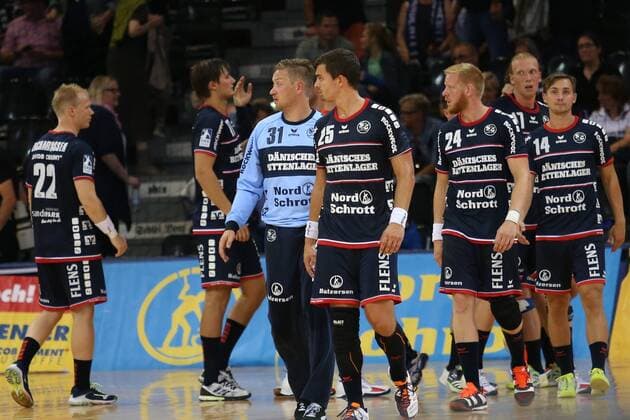 SG Flensburg Handewitt - Skjern Handbold, Jacob Cement Cup; Flensburg, 04.08.17 Flensburg, 04.08.17, Handball, Bundesliga, Testspiel, Jacob Cement Cup, Saison 2017 2018, SG Flensburg Handewitt - Skjern Handbold : traurige Gesichter bei der SG Flensburg-Handewitt xmmkx