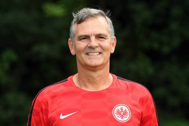 04.08.2017, xjhx, Fussball 1.Bundesliga, Eintracht Frankfurt Fototermin, Fußball, GER 1.BL Porträttermin 2017 2018, emonline, TW Trainer Manfred Moppes Petz (Eintracht Frankfurt) Frankfurt am Main