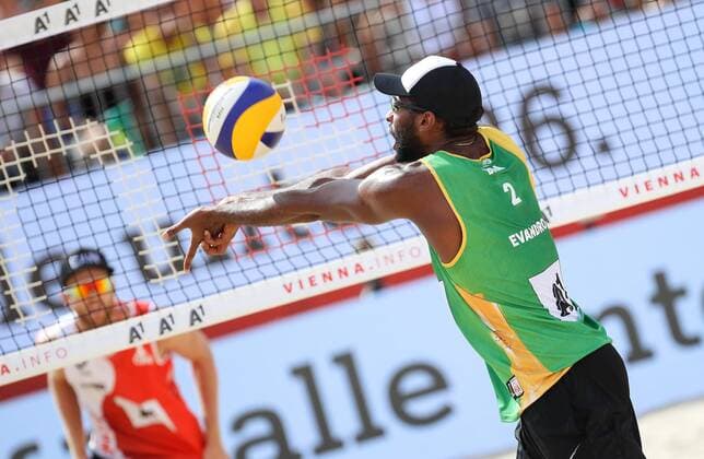 Beach volleyball Beachvolleyball - FIVB World Championships 2017 VIENNA,AUSTRIA,05.AUG.17 - BEACH VOLLEYBALL - FIVB World Championships. Image shows Evandro Goncalves Oliveira Junior (BRA). GEPAxpictures xChristianxWalgram