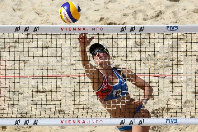 Beach volleyball Beachvolleyball - FIVB World Championships 2017 VIENNA,AUSTRIA,05.AUG.17 - BEACH VOLLEYBALL - FIVB World Championships, ladies. Image shows Lauren Fendrick (USA). GEPAxpictures xMaticxKlansek