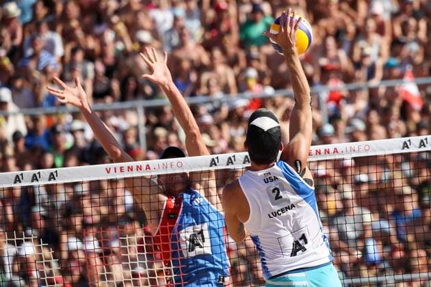 Beach volleyball Beachvolleyball - FIVB World Championships 2017 VIENNA,AUSTRIA,05.AUG.17 - BEACH VOLLEYBALL - FIVB World Championships, men. Image shows Nick Lucena (USA). GEPAxpictures xMaticxKlansek