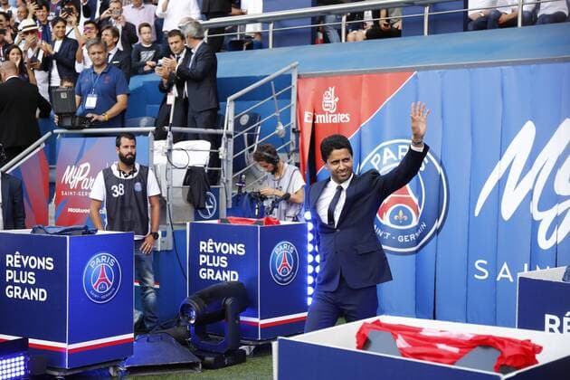 Nasser al Khelaifi (president PSG) FOOTBALL : PSG vs Amiens - Ligue 1- Paris - 05 08 2017 StephenCaillet Panoramic 