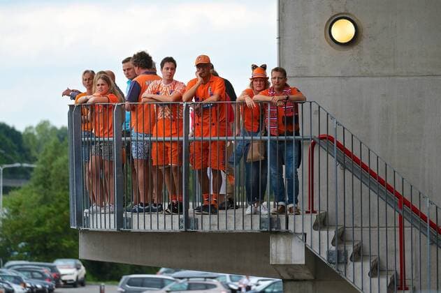 Netherlands v Denmark UEFA Women s Euros 2017 General view of the exterior of the stadium showing Netherlands fans taking an elevated position to await the arrival of the team coach pictured ahead of the UEFA Women s Euros 2017 Final match at De Grolsch Veste, Enschede Copyright: xKristianxKanex FIL-10496-0009 UK Newspapers OUT