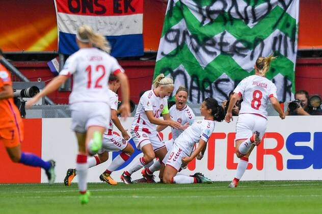 Jubel, Freuen, celebrate, happy, cheer , Goal Celebration nach 0:1, Fussball, UEFA Women s EURO 2017, Finale, Niederlande - Dänemark, xmkx