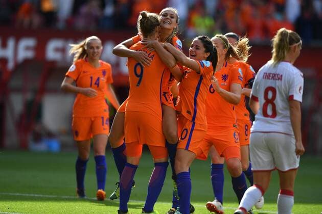 Jubel, Freuen, celebrate, happy, cheer , Goal Celebration Niederlande 2:1, Fussball, UEFA Women s EURO 2017, Finale, Niederlande - Dänemark, xmkx