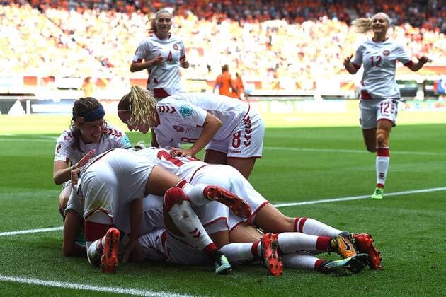 Fußball UEFA Women s Euro Finale Niederlande - Dänemark am 06.08.2017 im FC Twente Stadion in Enschede Torjubel zum 0:1 durch Nadia Nadim ( Dänemark ) xRx
