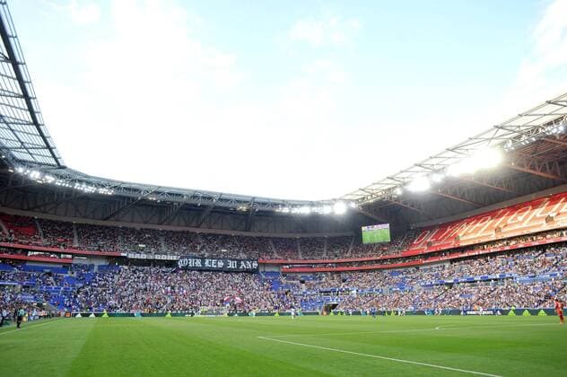 ILLUSTRATION - SUPPORTERS - TRIBUNES FOOTBALL : Lyon vs Strasbourg - Ligue 1 Conforama - 05 08 2017 FEP Panoramic 