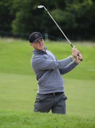 August 10th 2017, Galgorm Castle Golf Club, Galgorm, Northern Ireland; Northern Ireland Open, 1st Round; Paul Howard (ENG) watches his shot from a bunker on the 18th xNigelxCookex  ActionPlus11914058