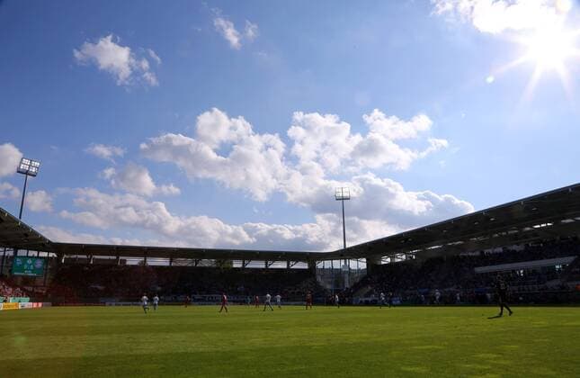Chemnitzer Stadion Übersicht Sportstätte Community4you-Arena Fußball Fussball DFB Pokal 1. Runde 3.Liga Bundesliga Saison 2017 2018 12.08.2017 Chemnitzer FC CFC vs. FC Bayern München FCB