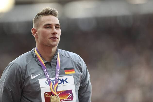 Themen der Woche - SPORT Bilder des Tages - SPORT IAAF World Championships vom 04.-13.08.2017; London, 13.08.2017 Johannes Vetter (GER) am 13.08.2017 im London Stadium waehrend der IAAF World Championships vom 04.-13.08.2017 in London (Great Britain). xakx