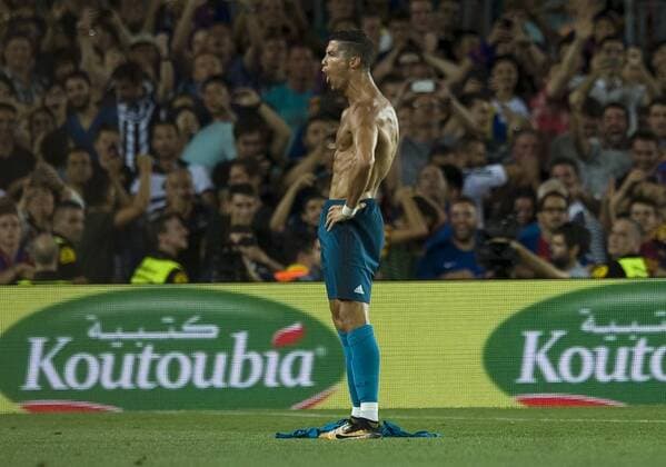 Partido de ida de la Supercopa de Espana entre el Barcelona y el Real Madrid. En la imagen, Cristiano Ronaldo. Spanish Super Cup first leg match between Barcelona and Real Madrid. In this picture, Cristiano Ronaldo. xPacoxLargox 