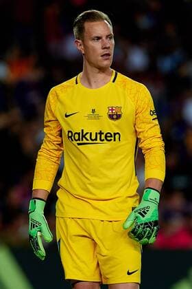 August 13th 2017, Nou Camp, Barcelona, Spain; Spanish Football Supercopa 1st Leg FC Barcelona Barca versus Real Madrid; Ter Stegen goalkeeper of FC Barcelona xDavidxAliagax  ActionPlus11916459