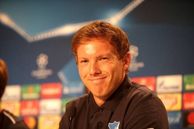 GER, UEFA CL, Qualifikation, TSG 1899 Hoffenheim (GER) vs FC Liverpool (GB) 27.06.2017, Trainingszentrum, Zuzenhausen, GER, UEFA CL, Qualifikation, TSG 1899 Hoffenheim (GER) vs FC Liverpool (GB) , im Bild Pressekonferenz: Pressesprecher Hoöger Kliem (Hoffenheim), Kevin Vogt (Hoffenheim), Trainer Julian Nagelsmann (Hoffenheim) nordphotoxBratic nph00250