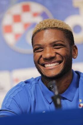Dinamo Zagreb s press conference PK Pressekonferenz 16.08.2017., Zagreb, Croatia - Dinamo Zagreb s Junior Fernandes during a press conference day before UEFA Europa League s play-off round against Skenderbeu.  TomislavxMiletic PIXSELL