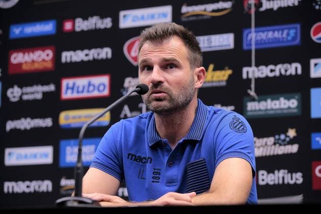 BRUGGE, BELGIUM - AUGUST 16 : Ivan Leko head coach of Club Brugge pictured during a press conference PK Pressekonferenz of Club Brugge prior the UEFA Europa League Play-offs 1st leg match between Club Brugge and AEK Athens at the training grounds of the Jan Breydelstadion on August 16, 2017 in Brugge, Belgium, 16 08 17 FOOTBALL : Conference De Presse FC Bruges - 16 08 2017 PhotoNews Panoramic 