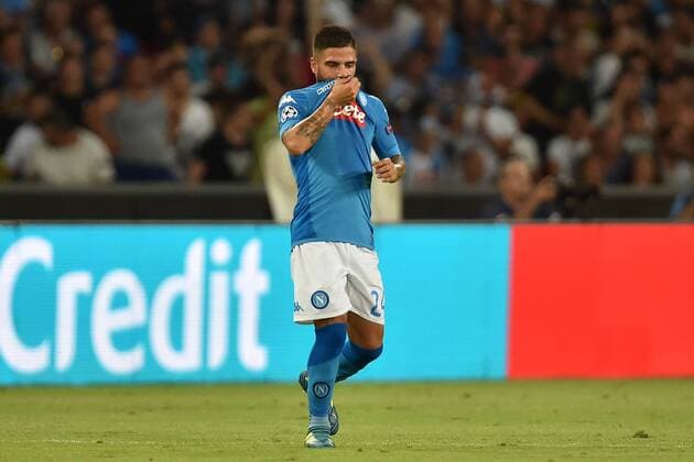 Esultanza gol Dries Mertens Napoli, Goal celebration Napoli 16-08-2017 Stadio San Paolo Napoli - Nice Uefa Champions League 2017 2018 Play Off Foto Andrea Staccioli Insidefoto andreaxstaccioli