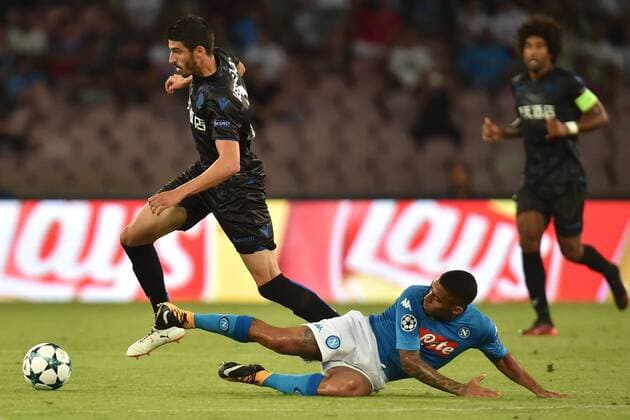 Pierre Lees-Melou Nice, Allan Napoli Napoli 16-08-2017 Stadio San Paolo Napoli - Nice Uefa Champions League 2017 2018 Play Off Foto Andrea Staccioli Insidefoto andreaxstaccioli