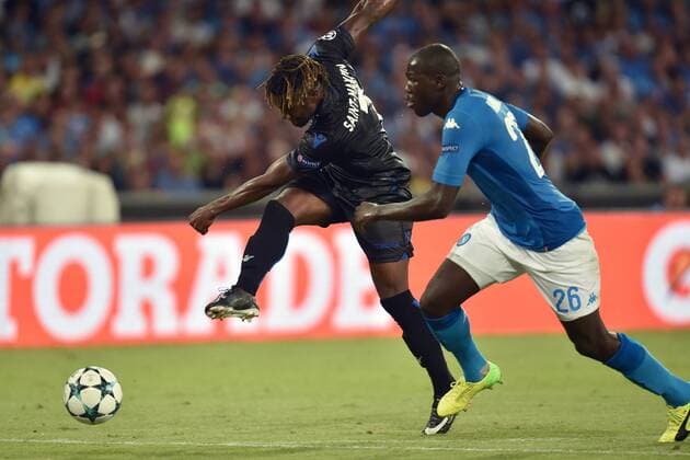 Allan Saint-Maximin Nice, Kalidou Koulibaly Napoli Napoli 16-08-2017 Stadio San Paolo Napoli - Nice Uefa Champions League 2017 2018 Play Off Foto Andrea Staccioli Insidefoto andreaxstaccioli