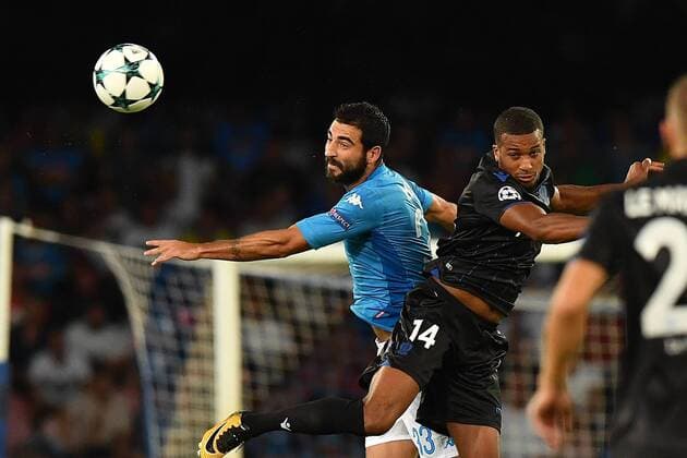 As Napoli 16 08 2017 - Champions League Napoli-Nizza foto Antonello Sammarco Image nella foto: Raul Albiol-Alassane Plea 