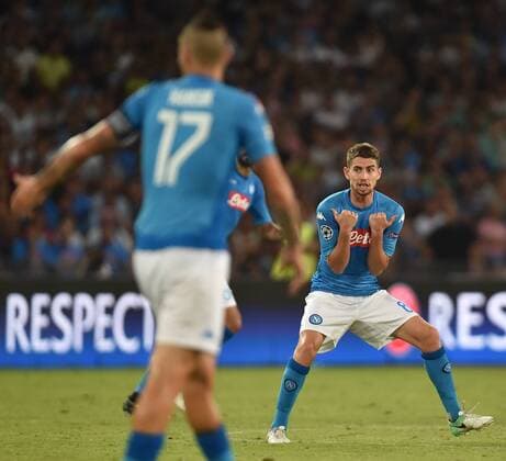 Marek Hamsik, Jorginho Napoli Napoli 16-08-2017 Stadio San Paolo Napoli - Nice Uefa Champions League 2017 2018 Play Off Foto Andrea Staccioli Insidefoto andreaxstaccioli