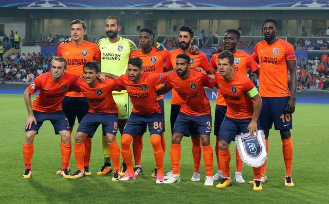 Basaksehir team photo during the UEFA Champions League Play Off first leg football match Medipol Basaksehir vs FC Sevilla, on August 16 2017 at the Basaksehir Fatih Terim Stadium in Istanbul , Turkey. 