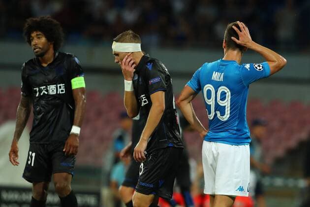 Bilder des Tages - SPORT Delusione di Arkadiusz Milik Napoli dejection Napoli 16-08-2017 Stadio San Paolo Napoli - Nice Uefa Champions League 2017 2018 Play Off Foto Cesare Purini Insidefoto cesarexpurini