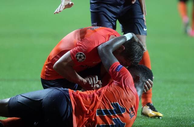 Medipol Basaksehir s Eljero Elia celebrate his goal during Medipol Basaksehir - Sevilla UEFA Champions League Play - Off 1st round game at Istanbul Fatih Terim Stadium, 16th August, 2017.  STA_2248