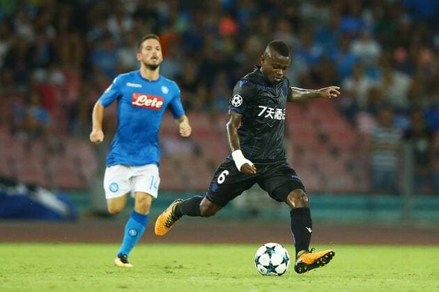 August 16, 2017 - Naples, Campania, Italy - Jean Michael Seri of Nice during the UEFA Champions League Play Off first leg football match SSC Napoli vs OCG Nice, on August 16 2017 at the San Paolo Stadium. SSC Napoli v OGC Nice - UEFA Champions League Qualifying Play-Offs Round: First Leg  - ZUMAn230 20170816_zaa_n230_087 Copyright: xMatteoxCiambellix