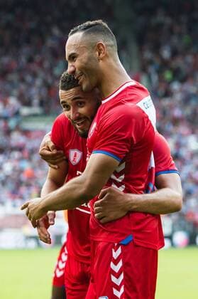 (L-R) ,Zakaria Labyad of FC Utrecht Sean Klaiber of FC Utrecht during the UEFA Europa League fourth round qualifying first leg match between FC Utrecht and FK Zenit St Petersburg at the Nieuw Galgenwaard Stadium on August 16, 2017 in Utrecht, The Netherlands FC Utrecht v FK Zenit St Petersburg UEFA Europa League 2017 2018 xVIxVIxImagesx xGerritxvanxKeulenxIVx 8490012