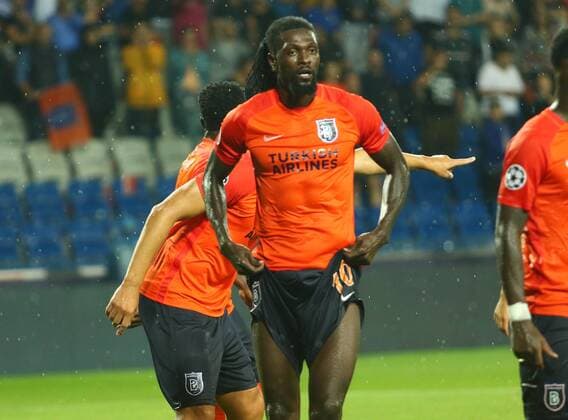 Emmanuel Adebayor of Basaksehir during the UEFA Champions League Play Off first leg football match Medipol Basaksehir vs FC Sevilla, on August 16 2017 at the Basaksehir Fatih Terim Stadium in Istanbul , Turkey. 