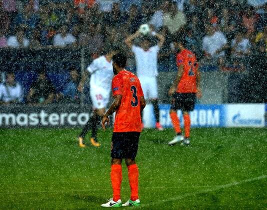 Gael Clichy of Basaksehir during the UEFA Champions League Play Off first leg football match Medipol Basaksehir vs FC Sevilla, on August 16 2017 at the Basaksehir Fatih Terim Stadium in Istanbul , Turkey. 