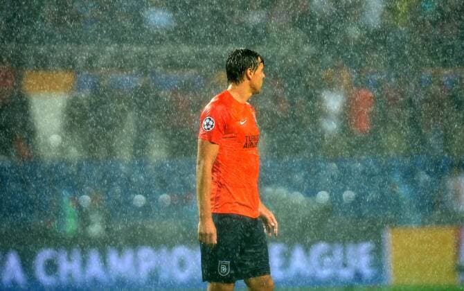 Alexandru Epureanu of Basaksehir during the UEFA Champions League Play Off first leg football match Medipol Basaksehir vs FC Sevilla, on August 16 2017 at the Basaksehir Fatih Terim Stadium in Istanbul , Turkey. 