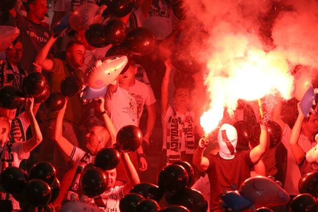 WARSZAWA 17.08.2017 PIERWSZY MECZ IV RUNDA KWALIFIKACJE LIGA EUROPY SEZON 2017 18: LEGIA WARSZAWA - SHERIFF TYRASPOL --- UEFA EUROPA LEAGUE FIRST LEG FOURTH QUALIFYING ROUND MATCH: LEGIA WARSAW - SHERIFF TIRASPOL KIBICE LEGII FOT. PIOTR KUCZA FOTOPYK NEWSPIX.PL --- Newspix.pl  170817PYK0010