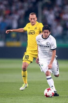 WARSZAWA 17.08.2017 PIERWSZY MECZ IV RUNDA KWALIFIKACJE LIGA EUROPY SEZON 2017 18: LEGIA WARSZAWA - SHERIFF TYRASPOL --- UEFA EUROPA LEAGUE FIRST LEG FOURTH QUALIFYING ROUND MATCH: LEGIA WARSAW - SHERIFF TIRASPOL GHEORGHE ANTON GUILHERME FOT. PIOTR KUCZA FOTOPYK NEWSPIX.PL --- Newspix.pl  170817PYK0012