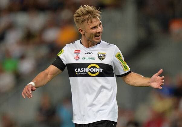 SOCCER - EL quali, Altach vs Tel Aviv INNSBRUCK,AUSTRIA,17.AUG.17 - SOCCER - UEFA Europa League qualification, SCR Altach vs Maccabi Tel Aviv. Image shows Philipp Netzer (Altach). GEPAxpictures xAmirxBeganovic